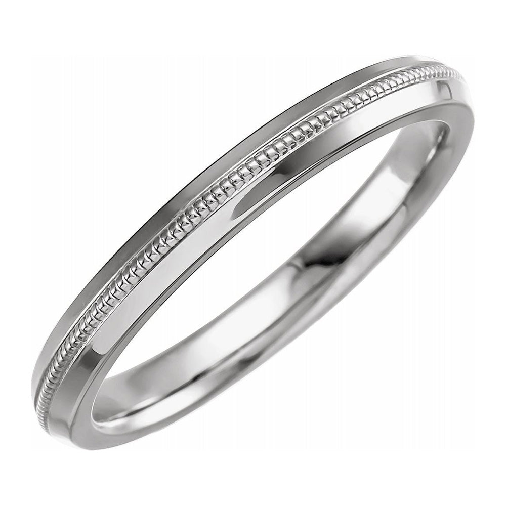 2.5mm 14K White Gold Knife Edge Standard Fit Band, Item R11617 by The Black Bow Jewelry Co.