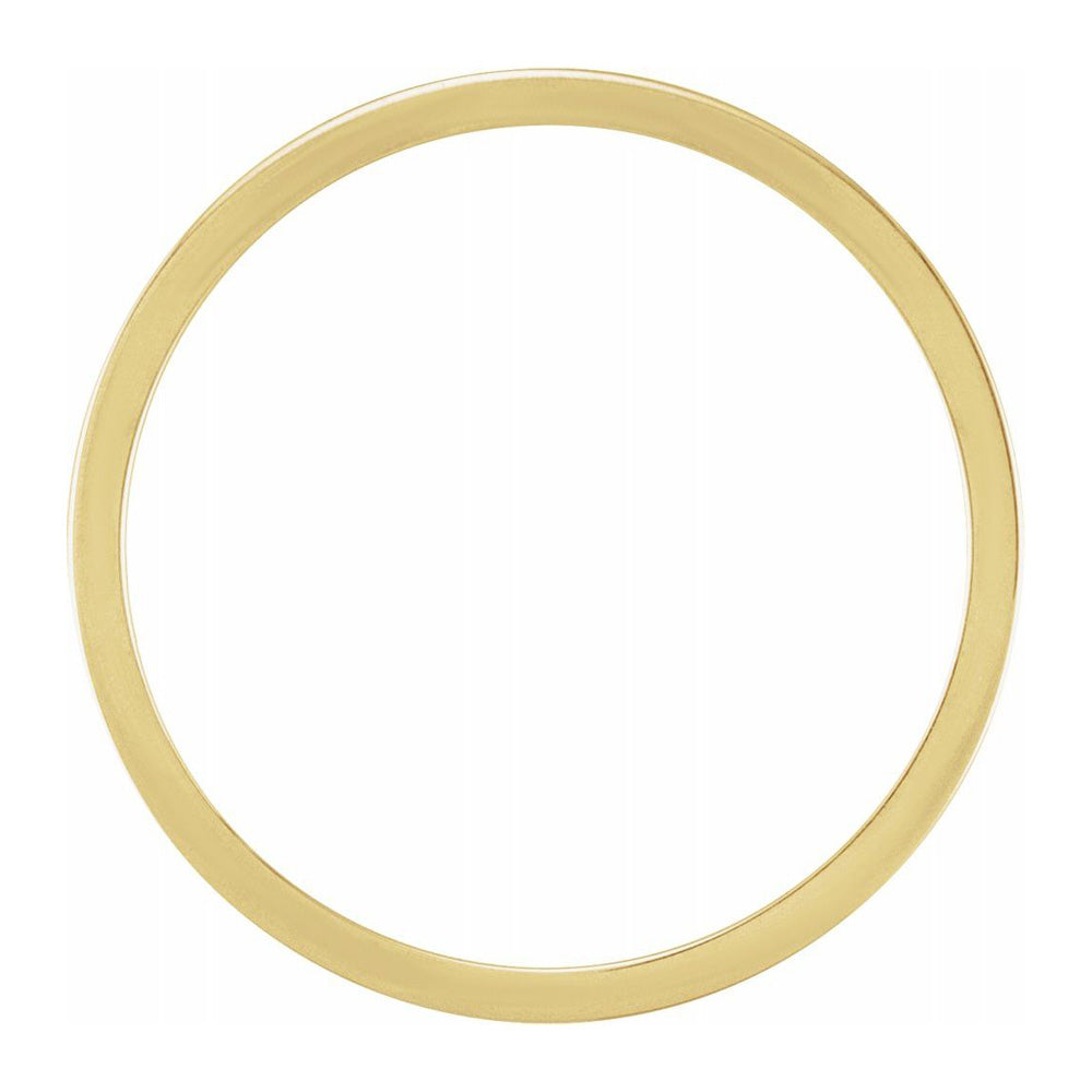 Alternate view of the 14K Yellow Gold 'I Love You' Stackable Tapered Band by The Black Bow Jewelry Co.