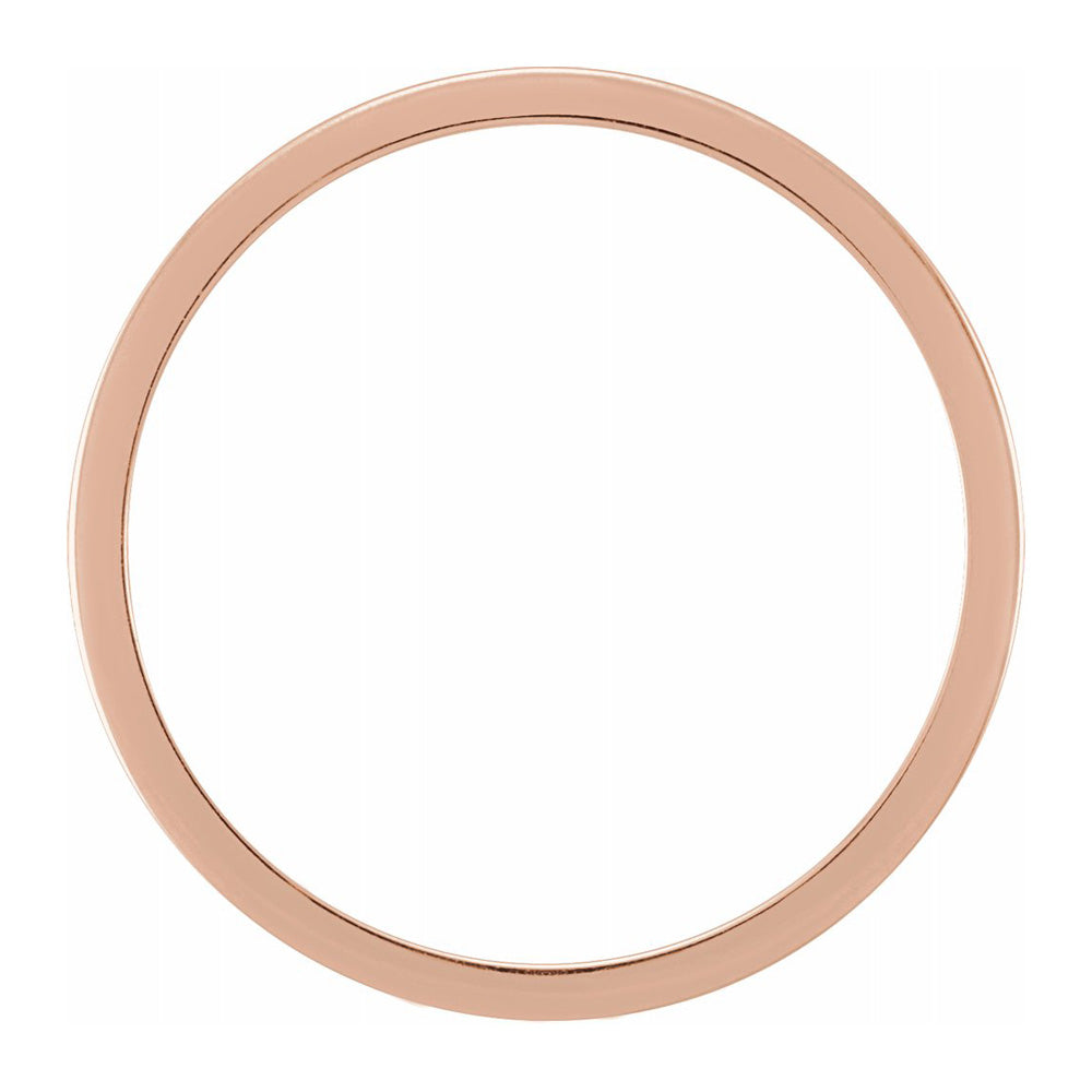 Alternate view of the 14K Rose Gold &#39;I Love You&#39; Stackable Tapered Band by The Black Bow Jewelry Co.