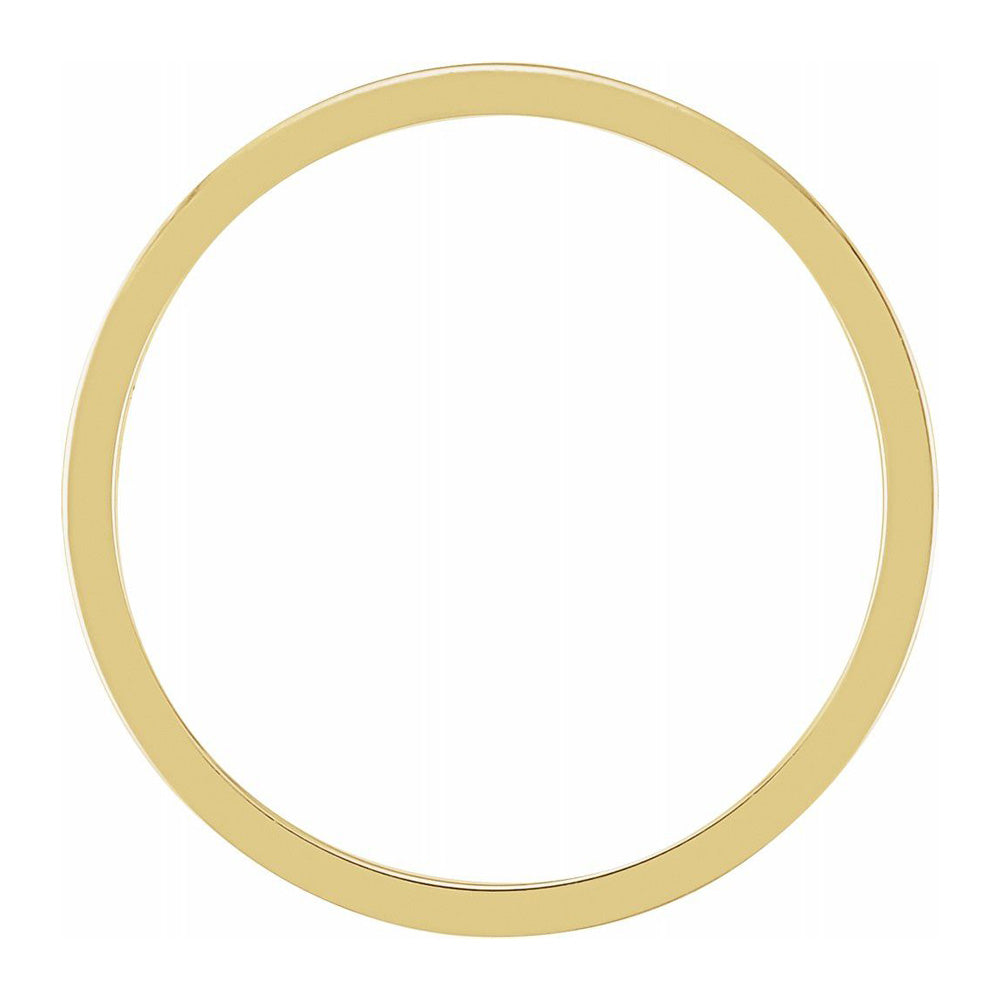 Alternate view of the 14K Yellow Gold 'Forever' Stackable Tapered Band by The Black Bow Jewelry Co.