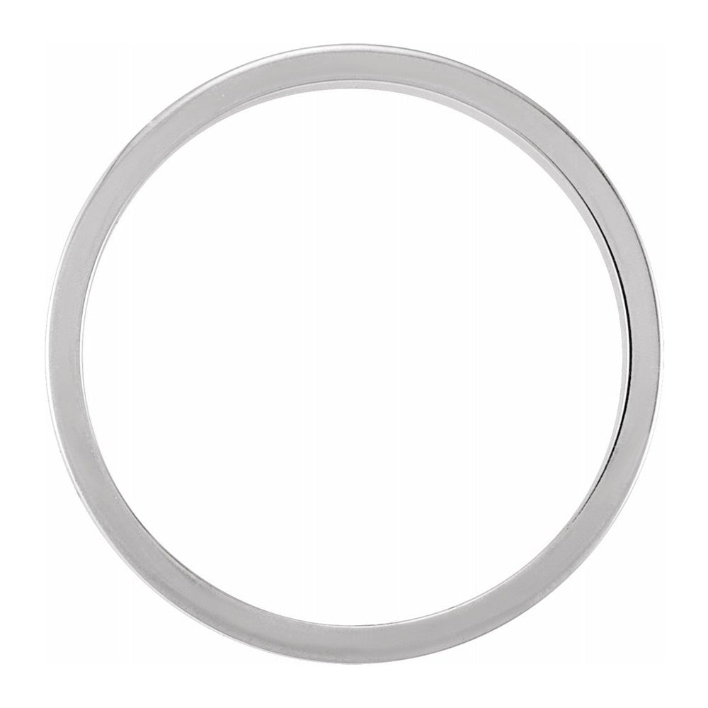 Alternate view of the 14K White Gold 'Always' Stackable Tapered Band by The Black Bow Jewelry Co.