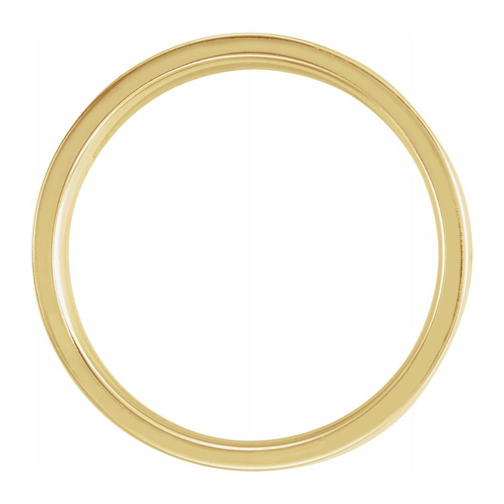 Alternate view of the 6mm 14K Yellow Gold Polished Ridged Comfort Fit Band by The Black Bow Jewelry Co.
