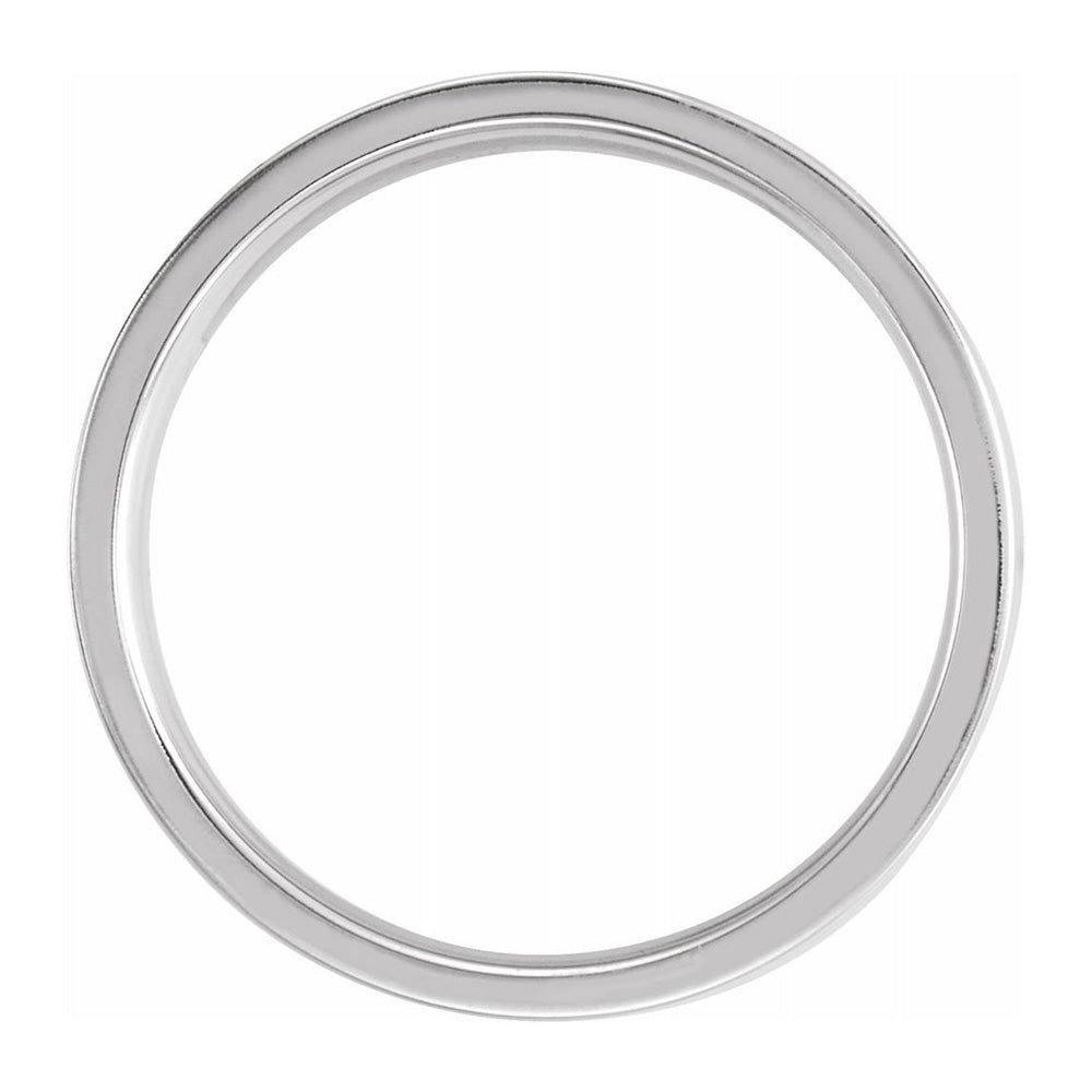 Alternate view of the 6mm Platinum Polished Ridged Comfort Fit Band by The Black Bow Jewelry Co.