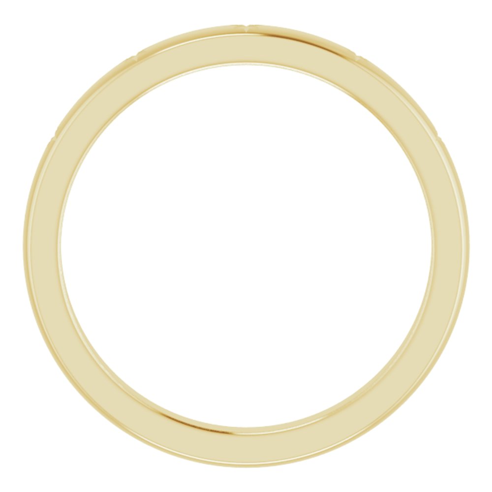 Alternate view of the 2.2mm 14K Yellow Gold Starburst Standard Fit Band by The Black Bow Jewelry Co.