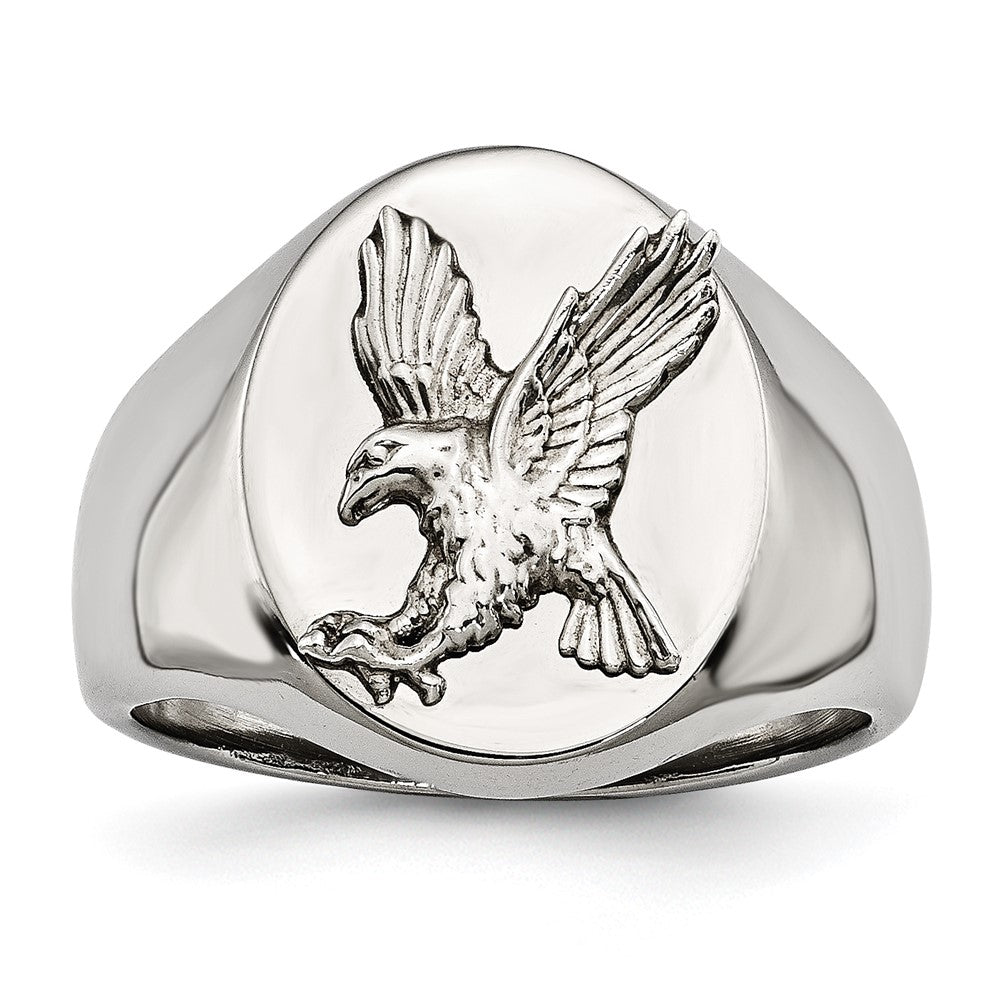 Furious Eagle 925 Sterling Silver Mens Ring » Anitolia