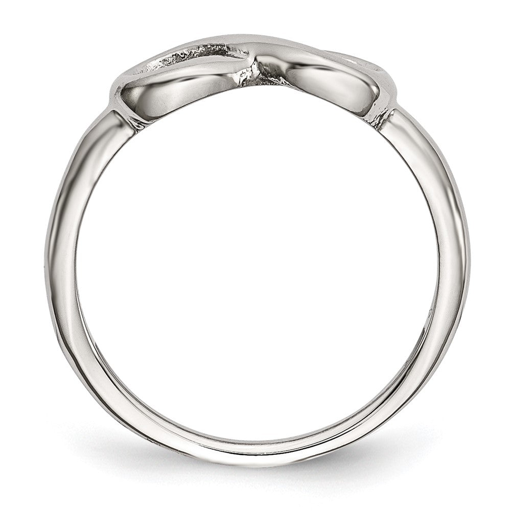 Alternate view of the 5mm Stainless Steel Polished Infinity Symbol Ring by The Black Bow Jewelry Co.