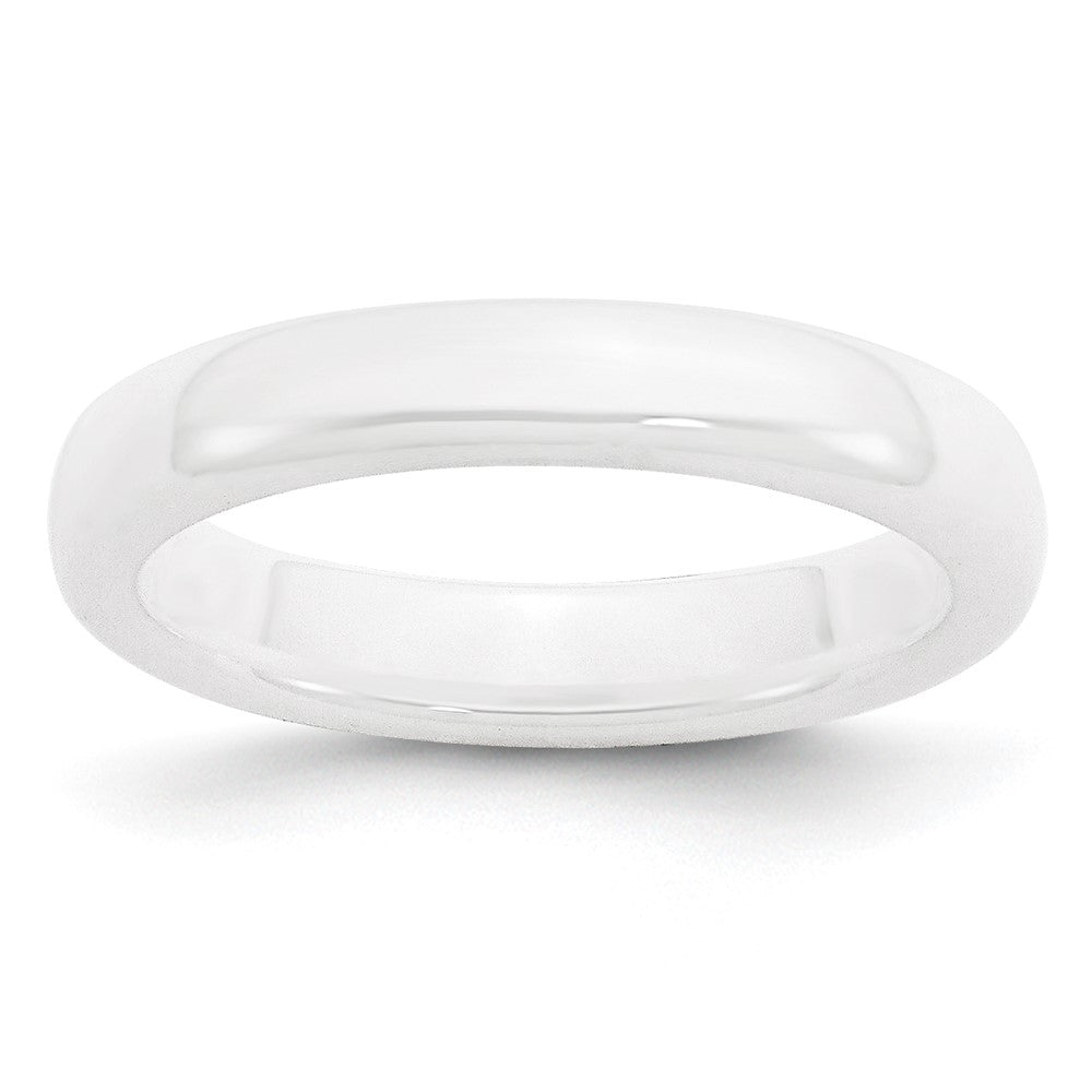 4mm White Ceramic Polished Domed Standard Fit Band, Item R11781 by The Black Bow Jewelry Co.