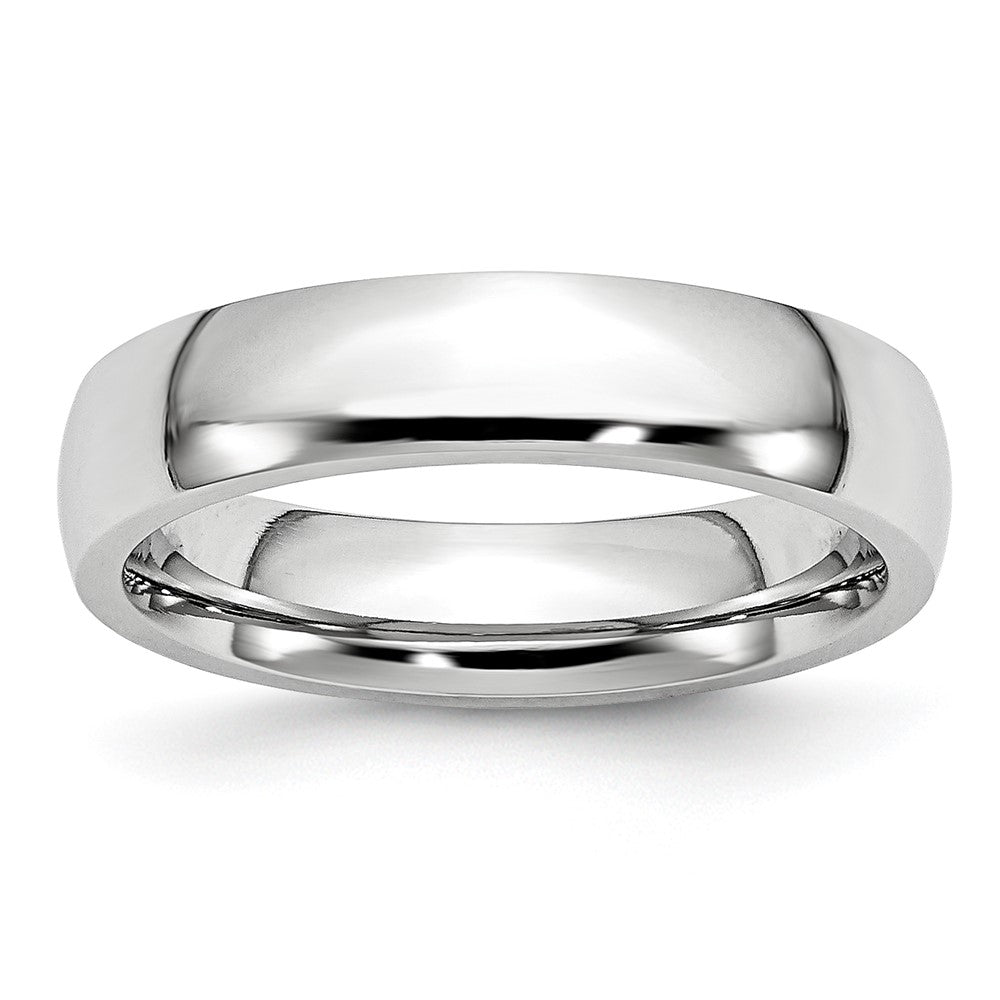 5mm Cobalt Polished Domed Standard Fit Band, Item R11804 by The Black Bow Jewelry Co.