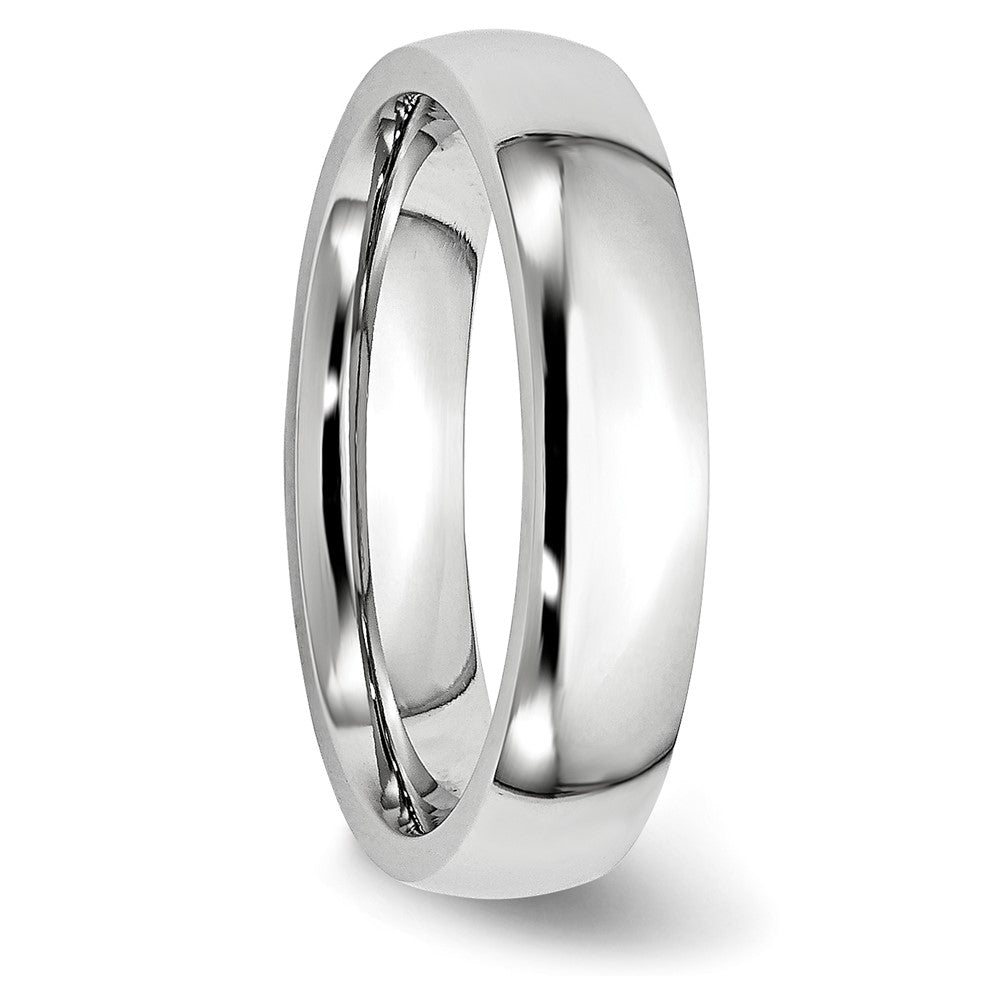 Alternate view of the 5mm Cobalt Polished Domed Standard Fit Band by The Black Bow Jewelry Co.