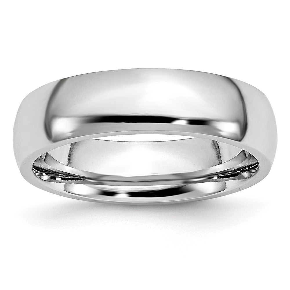 6mm Cobalt Polished Domed Standard Fit Band, Item R11805 by The Black Bow Jewelry Co.