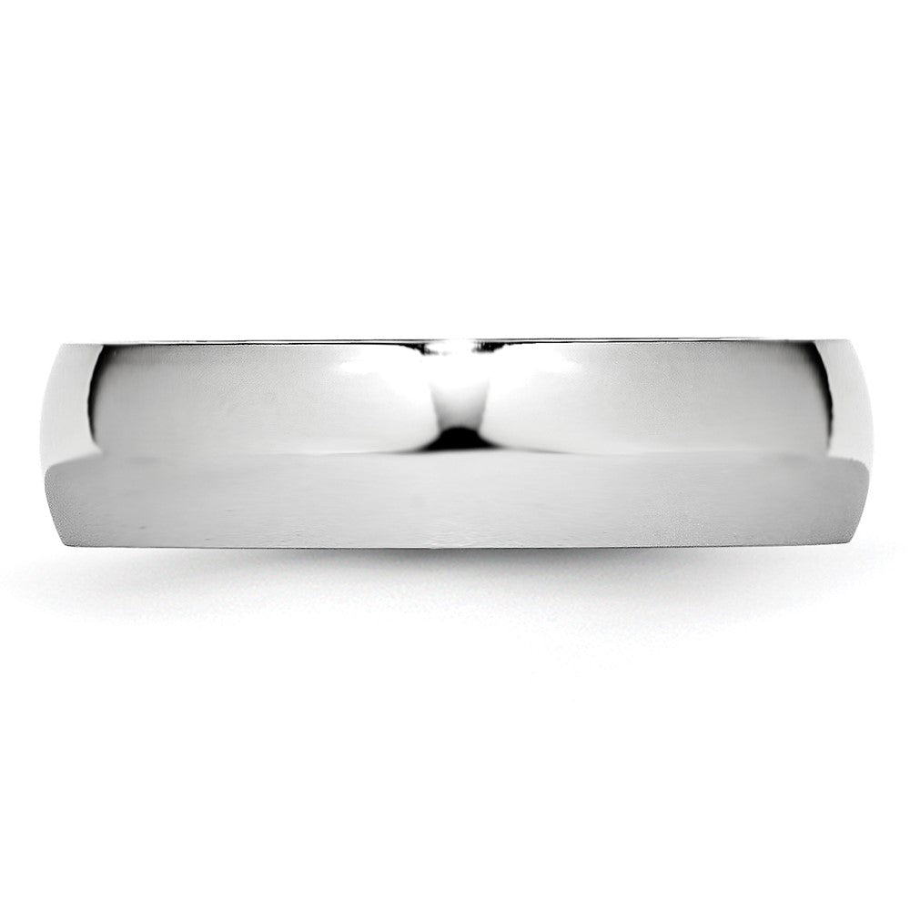 Alternate view of the 6mm Cobalt Polished Domed Standard Fit Band by The Black Bow Jewelry Co.