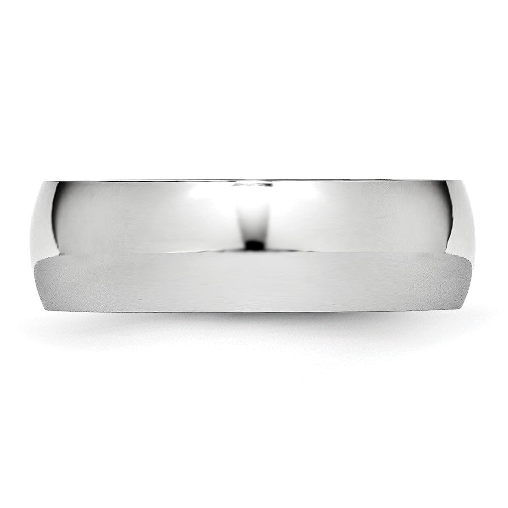 Alternate view of the 7mm Cobalt Polished Domed Standard Fit Band by The Black Bow Jewelry Co.