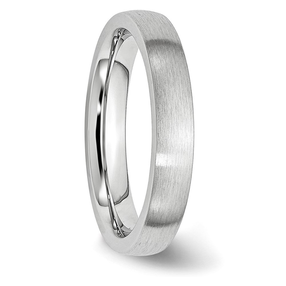 Alternate view of the 4mm Cobalt Satin Domed Standard Fit Band by The Black Bow Jewelry Co.