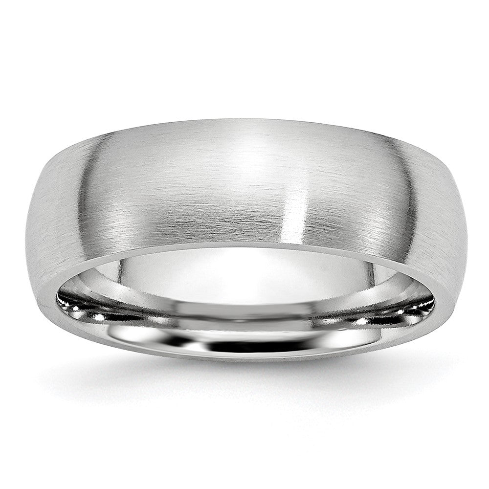 7mm Cobalt Satin Domed Standard Fit Band, Item R11810 by The Black Bow Jewelry Co.