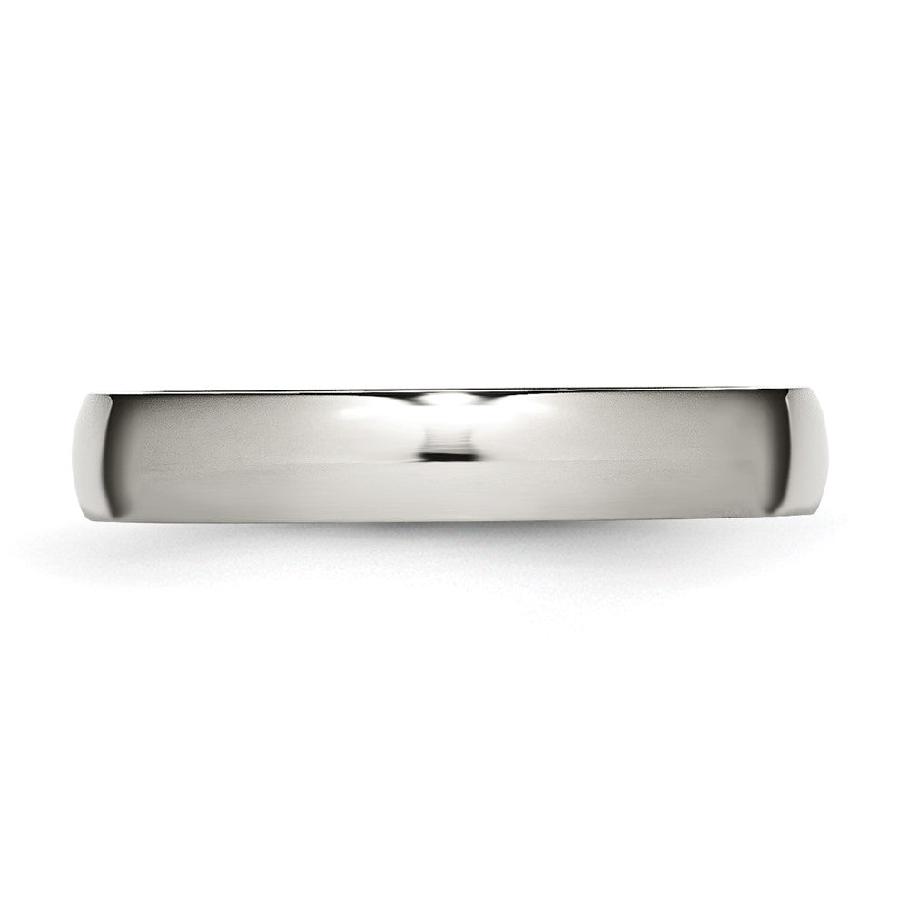 Alternate view of the Titanium 4mm Polished Domed Comfort Fit Band by The Black Bow Jewelry Co.