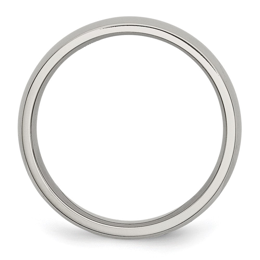 Alternate view of the 5mm Stainless Steel Polished Domed Comfort Fit Band by The Black Bow Jewelry Co.