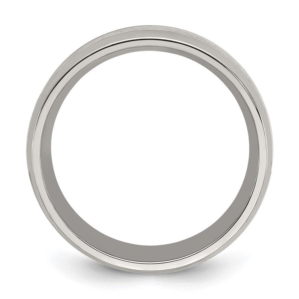 Alternate view of the 8mm Stainless Steel Glitter Paper Inlay & Enamel Domed Band by The Black Bow Jewelry Co.