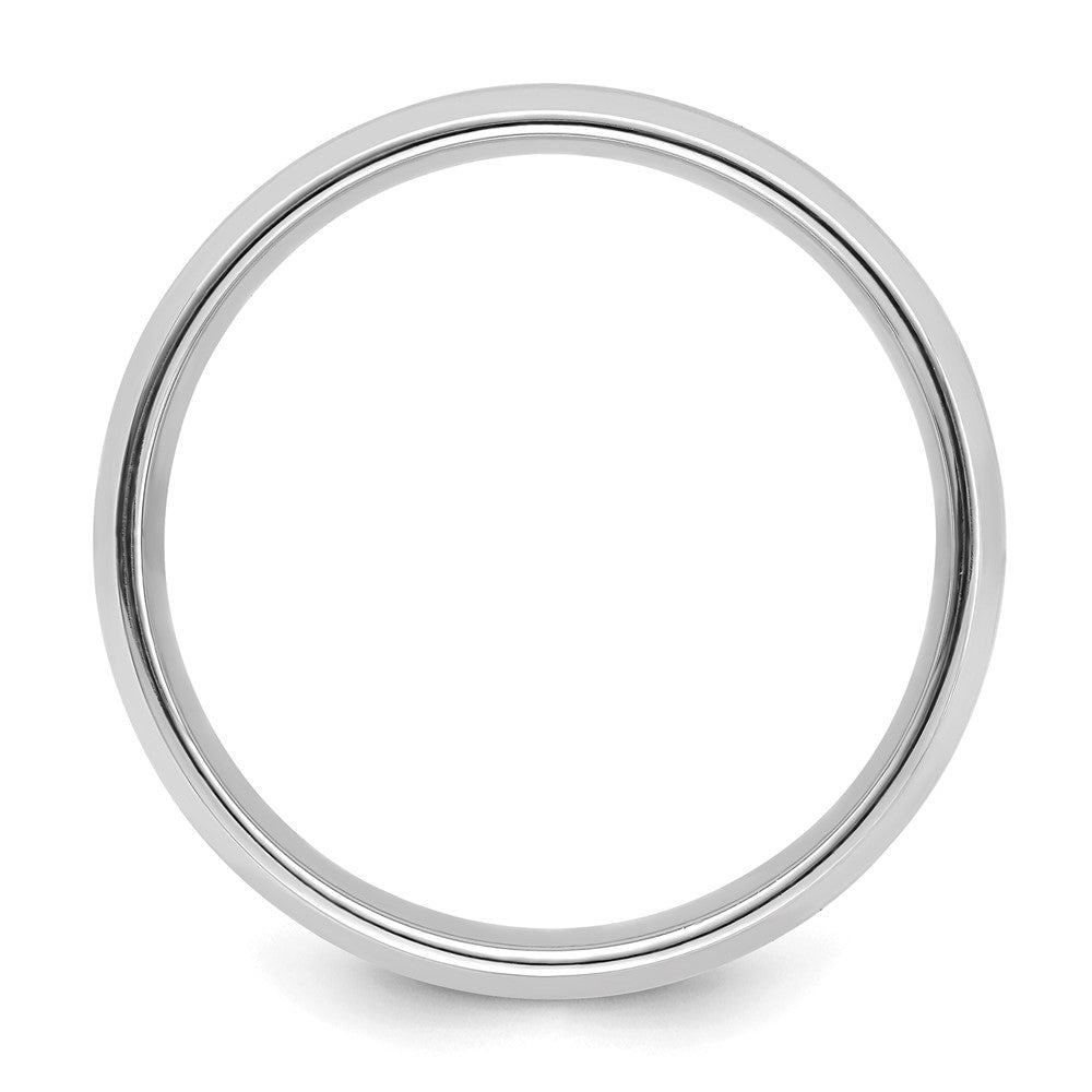 Alternate view of the 6mm 14K White Gold Brushed Beveled Edge Comfort Fit Band by The Black Bow Jewelry Co.