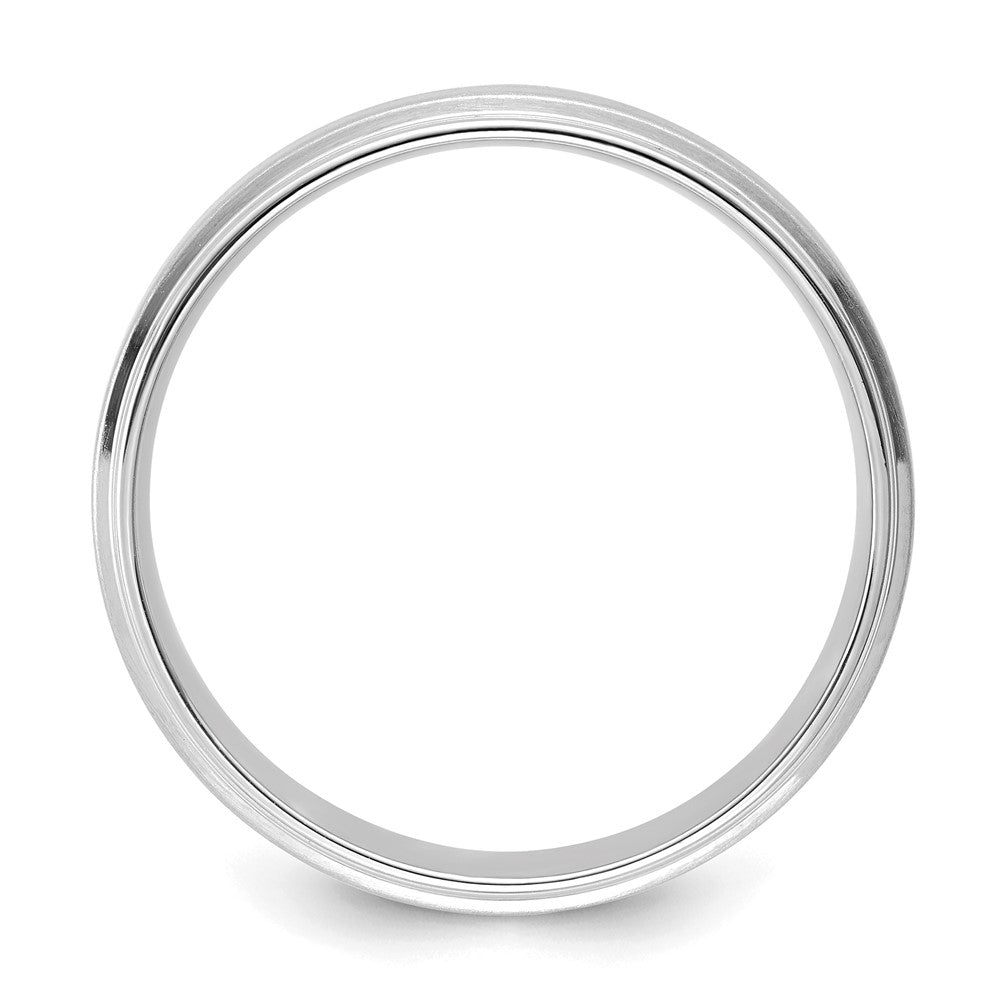 Alternate view of the 6mm 14K White Gold Step Edge Heavy Weight Comfort Fit Band Size 7 by The Black Bow Jewelry Co.