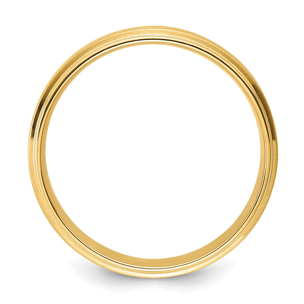 Alternate view of the 6mm 14K Yellow Gold Step Edge Heavy Weight Comfort Fit Band Size 7 by The Black Bow Jewelry Co.