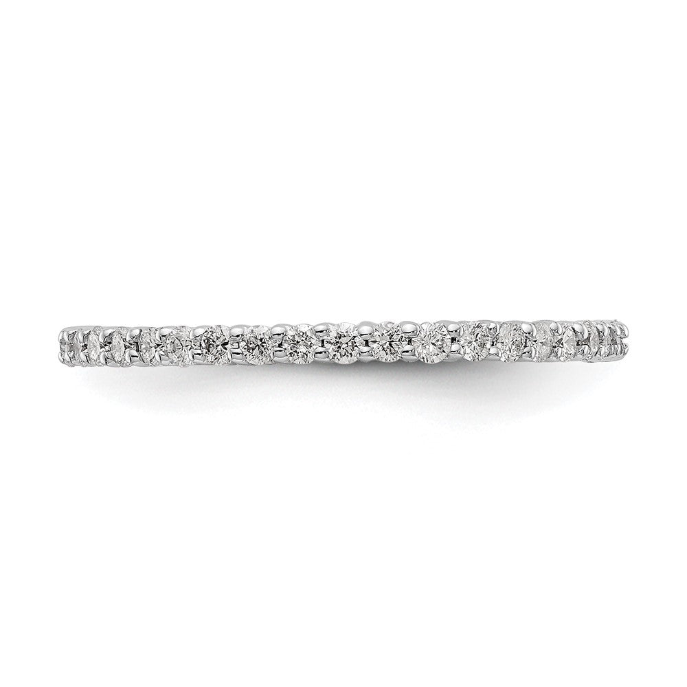 Alternate view of the 1.5mm 14K White Gold Shared Prong 1/2 Ctw Diamond Eternity Band SZ 4.5 by The Black Bow Jewelry Co.
