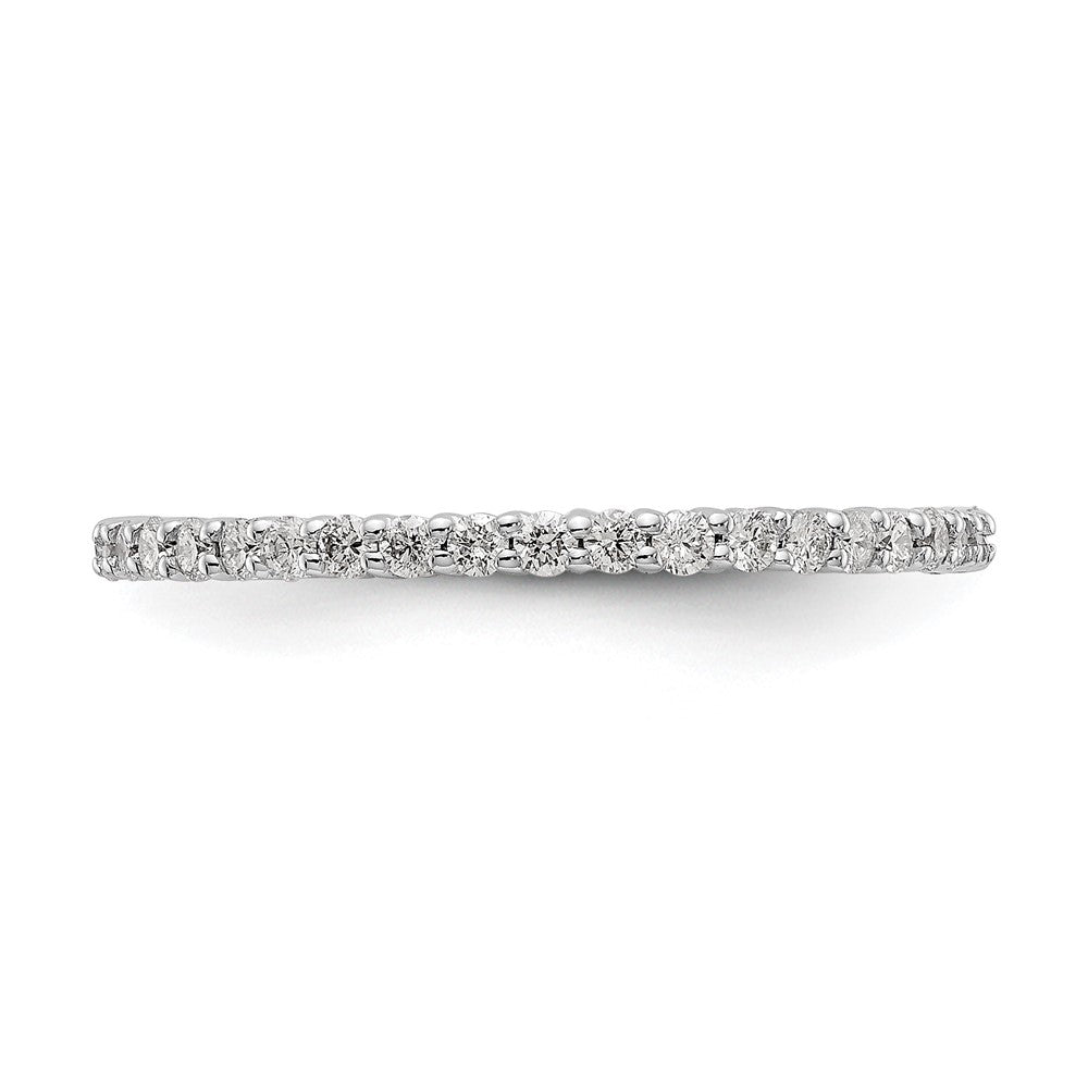 Alternate view of the 1.5mm 14K White Gold Shared Prong 1/2 Ctw Diamond Eternity Band SZ 5.5 by The Black Bow Jewelry Co.