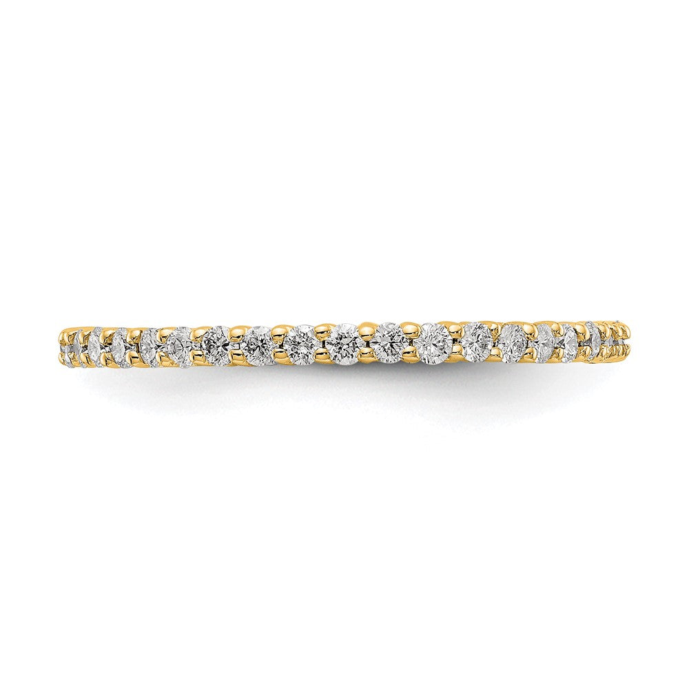Alternate view of the 1.5mm 14K Yellow Gold Shared Prong 1/2 Ctw Diamond Eternity Band SZ 6 by The Black Bow Jewelry Co.
