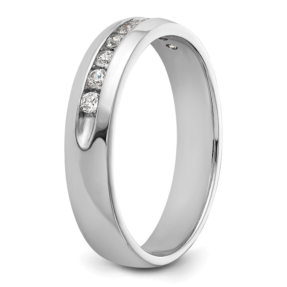Alternate view of the 4.5mm 14K White Gold 9-Stone 1/4 Ctw Lab Created Diamond Band by The Black Bow Jewelry Co.