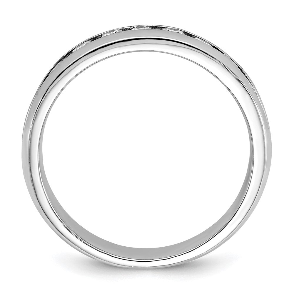 Alternate view of the 5.25mm 14K White Gold 9-Stone 1/2 Ctw Lab Created Diamond Band by The Black Bow Jewelry Co.
