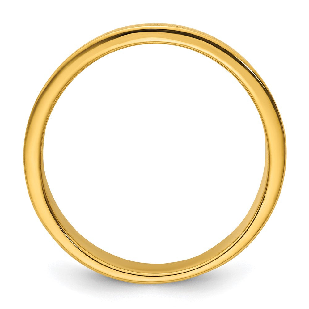 Alternate view of the Men&#39;s 6mm 14K Yellow Gold 1/6 Ctw Diamond Standard Fit Band by The Black Bow Jewelry Co.