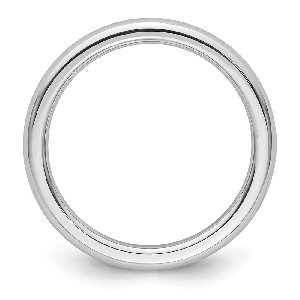 Alternate view of the 2.5mm Platinum Standard Weight Domed Comfort Fit Band, Size 4 by The Black Bow Jewelry Co.