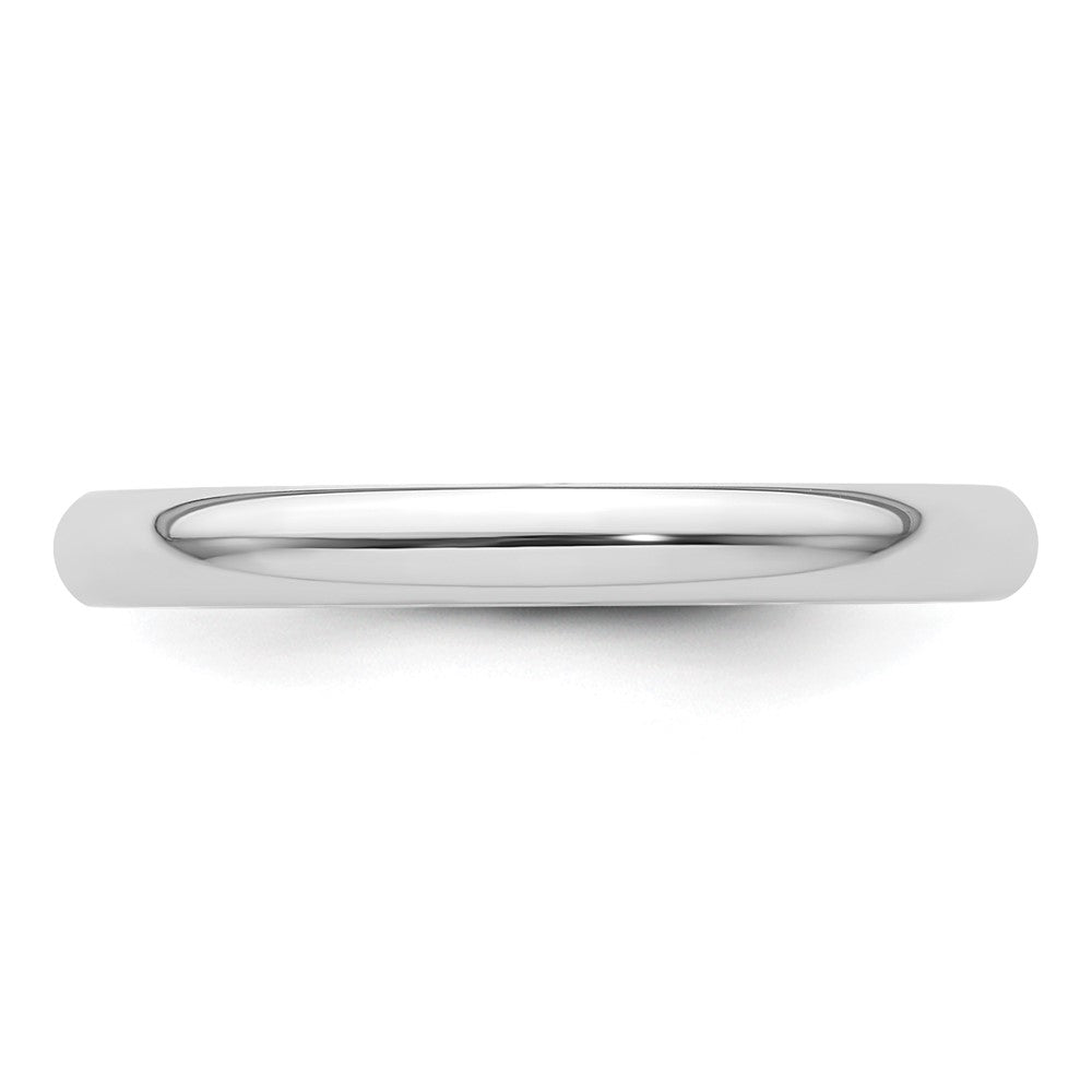 Alternate view of the 2.5mm Platinum Standard Weight Domed Comfort Fit Band, Size 4 by The Black Bow Jewelry Co.