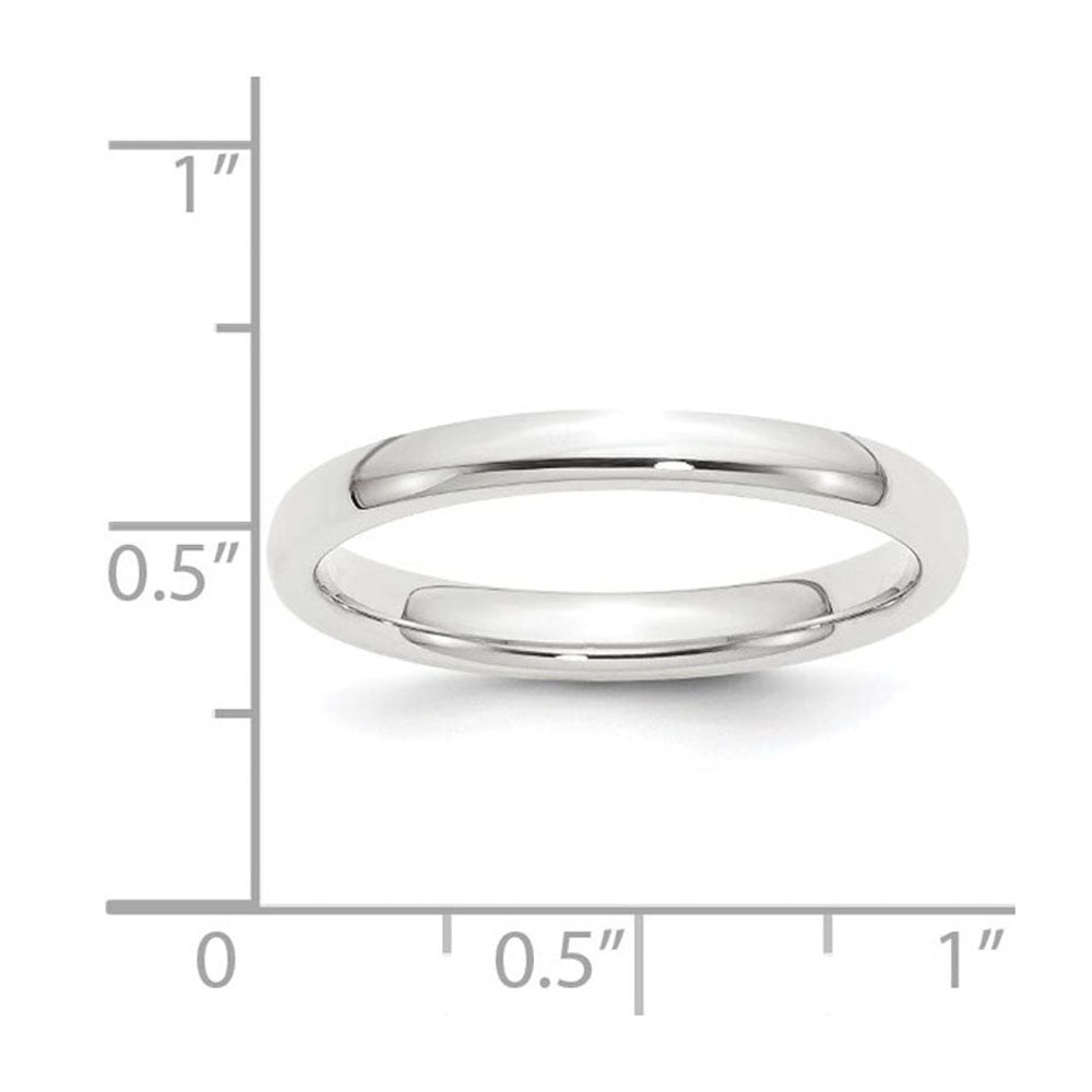 Alternate view of the 2.5mm Platinum Standard Weight Domed Comfort Fit Band, Size 4 by The Black Bow Jewelry Co.