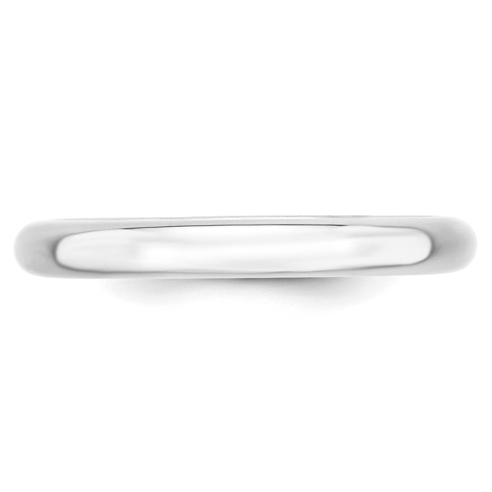 Alternate view of the 3mm Platinum Standard Weight Domed Comfort Fit Band, Size 4 by The Black Bow Jewelry Co.