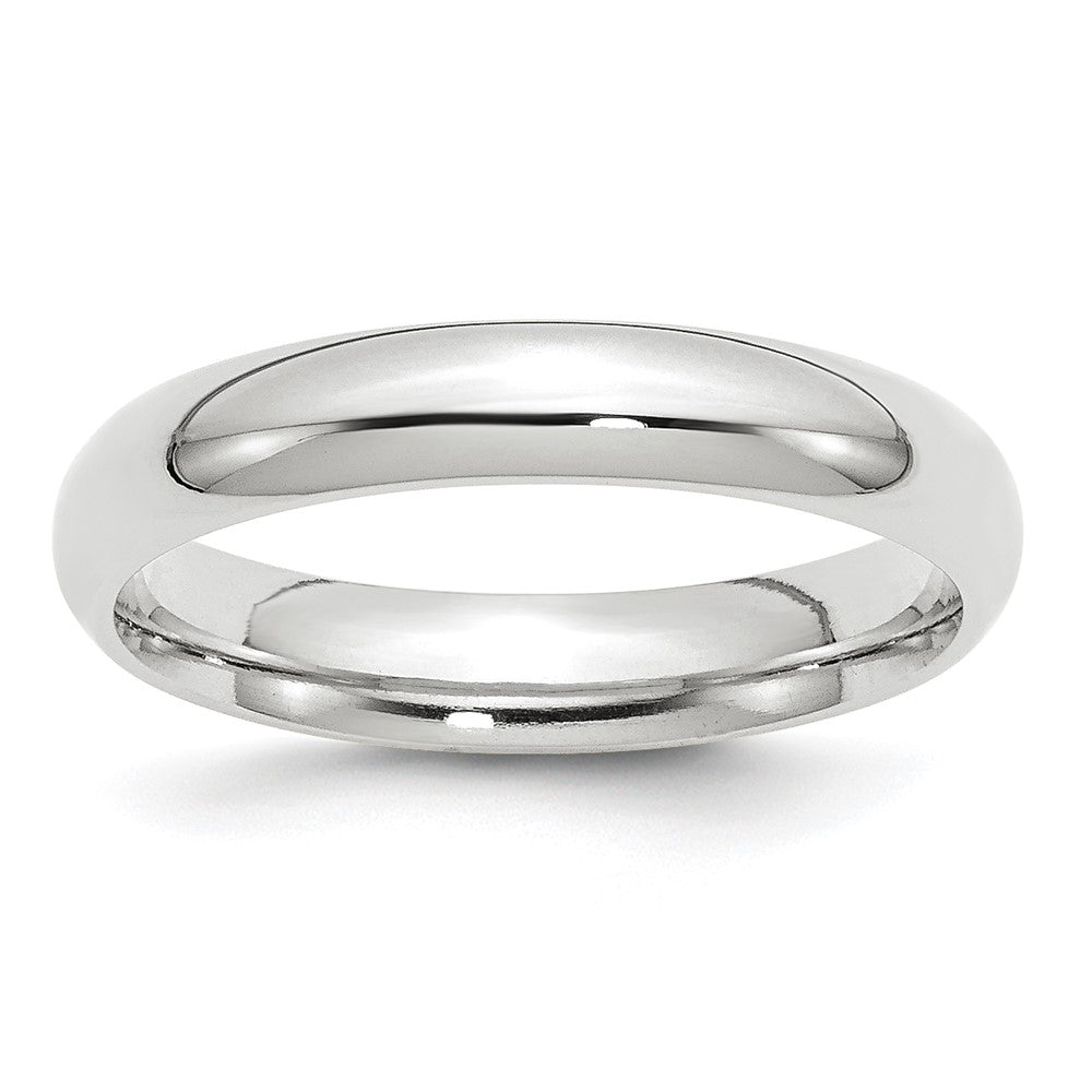 4mm Platinum Standard Weight Domed Comfort Fit Band, Size 4, Item R12274-4MM-04 by The Black Bow Jewelry Co.