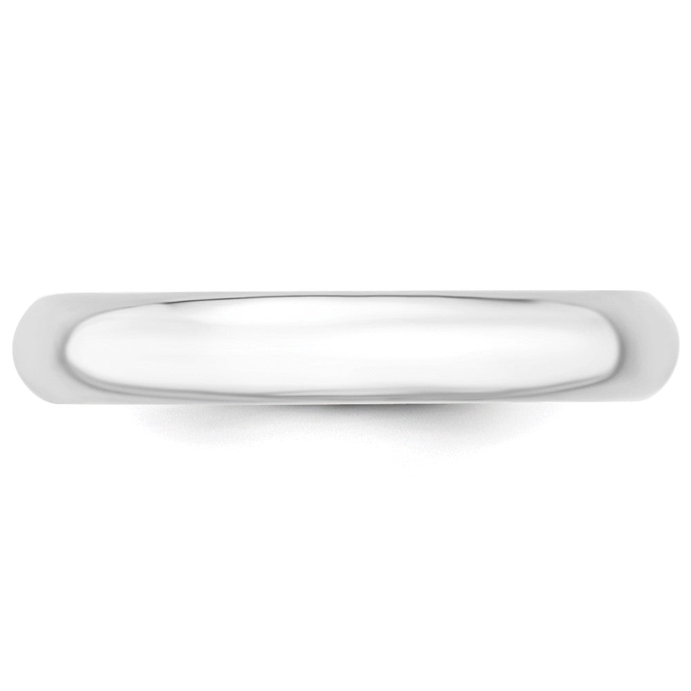 Alternate view of the 4mm Platinum Standard Weight Domed Comfort Fit Band, Size 4 by The Black Bow Jewelry Co.