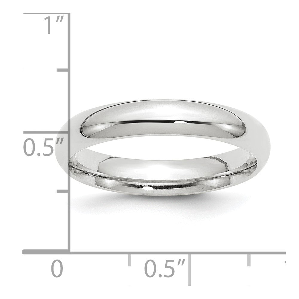 Alternate view of the 4mm Platinum Standard Weight Domed Comfort Fit Band, Size 4 by The Black Bow Jewelry Co.