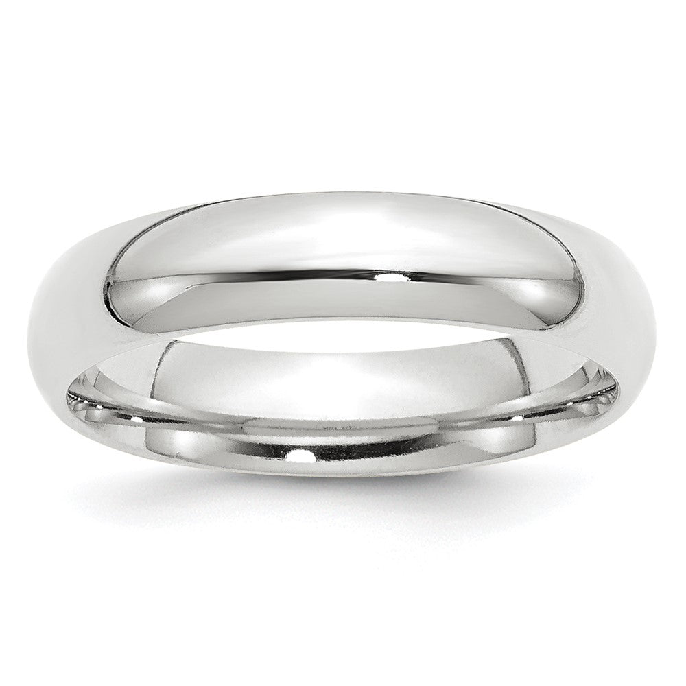 5mm Platinum Standard Weight Domed Comfort Fit Band, Size 4, Item R12274-5MM-04 by The Black Bow Jewelry Co.