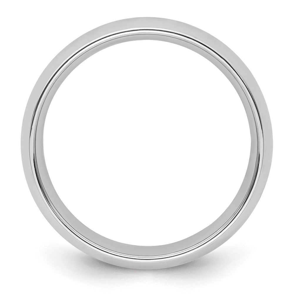 Alternate view of the 2.5mm to 6mm Platinum Standard Weight Polished Domed Comfort Fit Band by The Black Bow Jewelry Co.