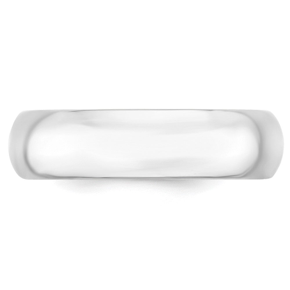 Alternate view of the 2.5mm to 6mm Platinum Standard Weight Polished Domed Comfort Fit Band by The Black Bow Jewelry Co.