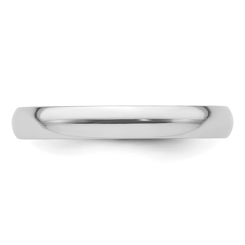 Alternate view of the 3mm Platinum Light Weight Domed Comfort Fit Band, Size 4 by The Black Bow Jewelry Co.