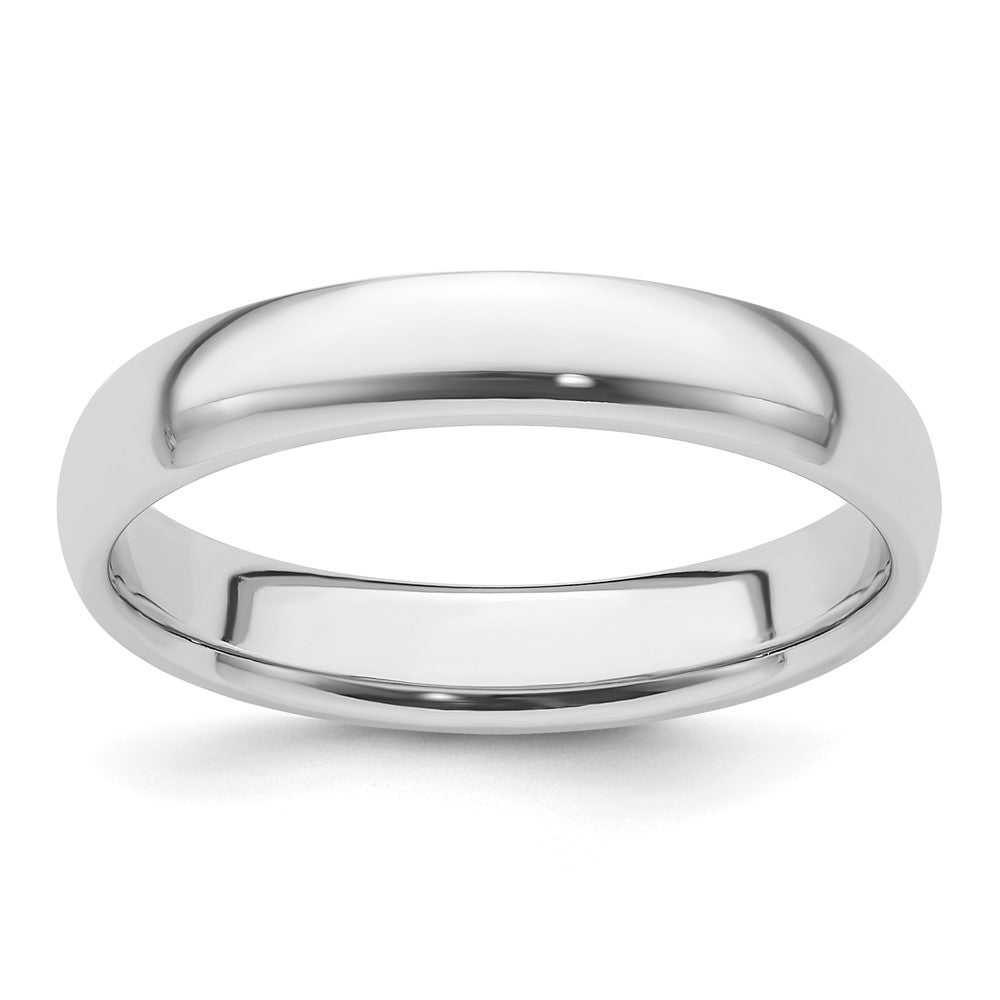 4mm Platinum Light Weight Domed Comfort Fit Band, Size 4, Item R12275-4MM-04 by The Black Bow Jewelry Co.