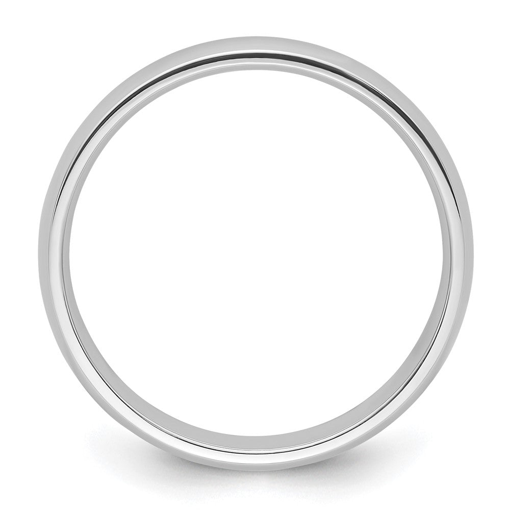 Alternate view of the 4mm Platinum Light Weight Domed Comfort Fit Band, Size 4 by The Black Bow Jewelry Co.