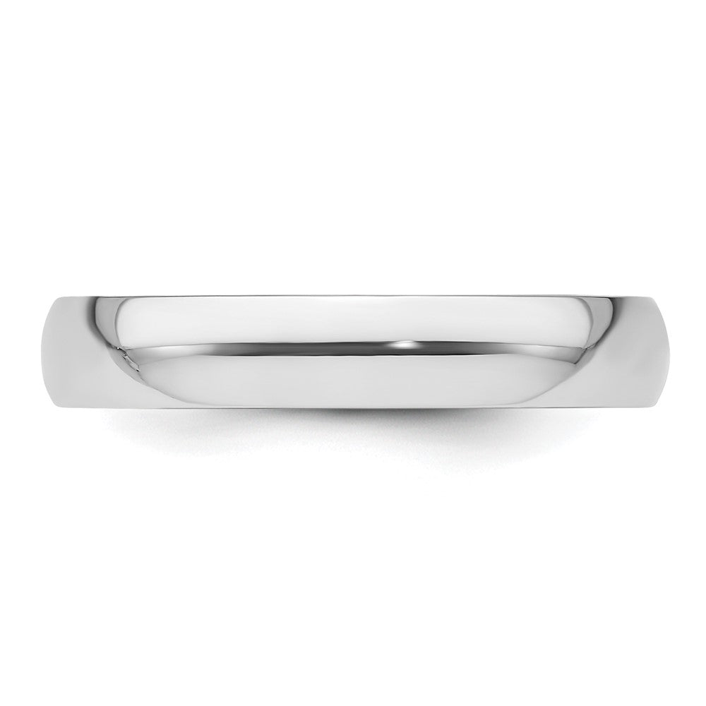 Alternate view of the 4mm Platinum Light Weight Domed Comfort Fit Band, Size 4 by The Black Bow Jewelry Co.