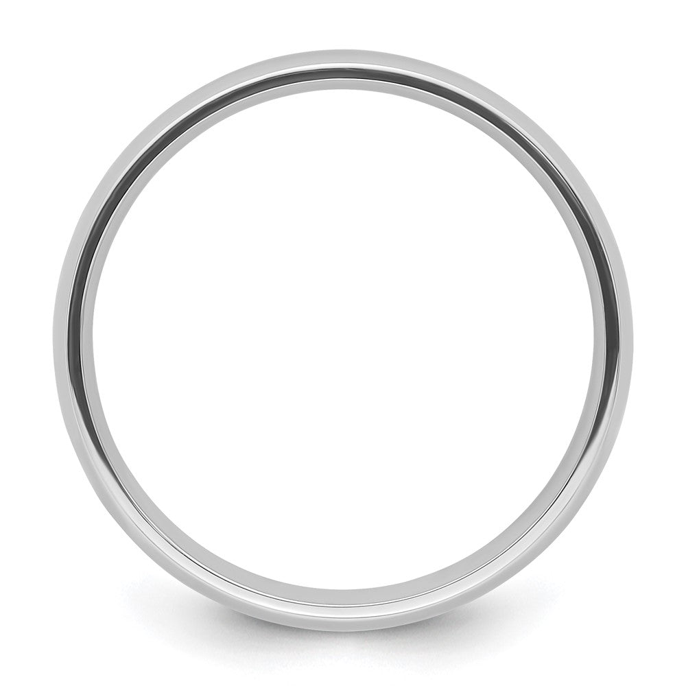 Alternate view of the 5mm Platinum Light Weight Domed Comfort Fit Band, Size 4 by The Black Bow Jewelry Co.