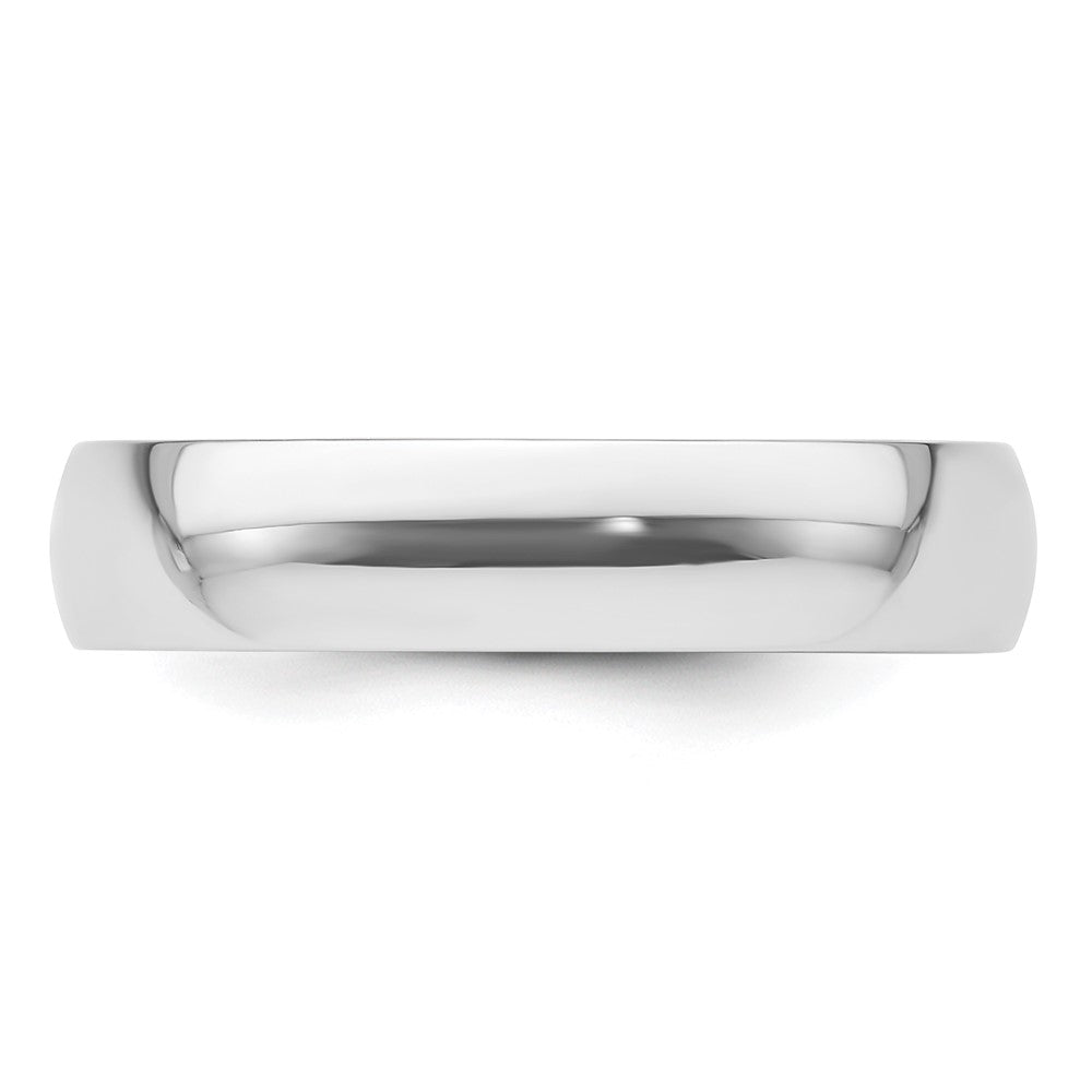 Alternate view of the 5mm Platinum Light Weight Domed Comfort Fit Band, Size 4 by The Black Bow Jewelry Co.