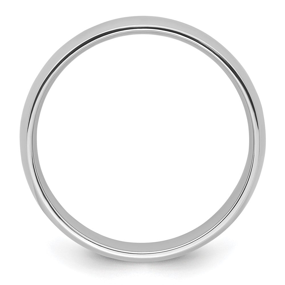 Alternate view of the 3mm to 8mm Platinum Light Weight Polished Domed Comfort Fit Band by The Black Bow Jewelry Co.