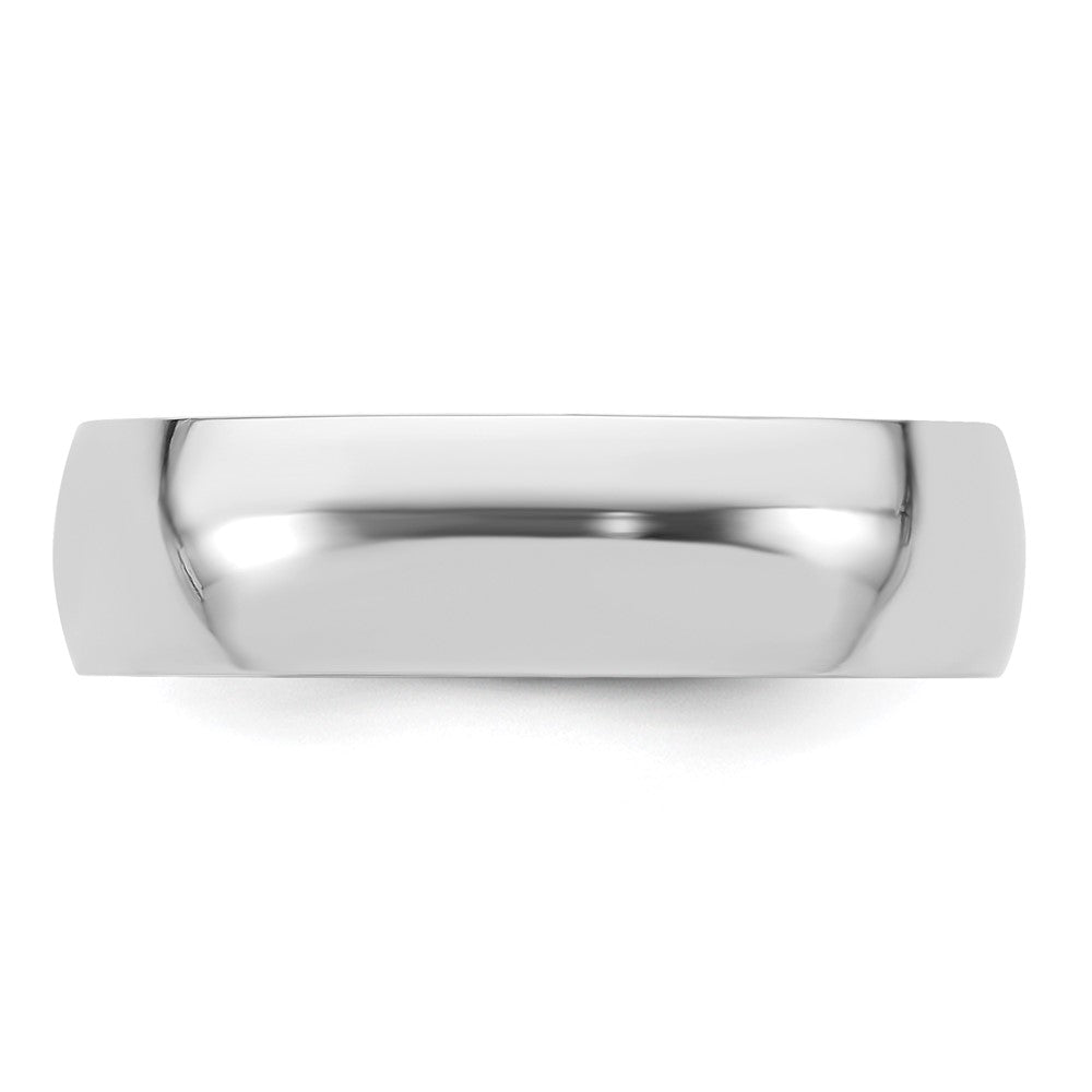 Alternate view of the 3mm to 8mm Platinum Light Weight Polished Domed Comfort Fit Band by The Black Bow Jewelry Co.