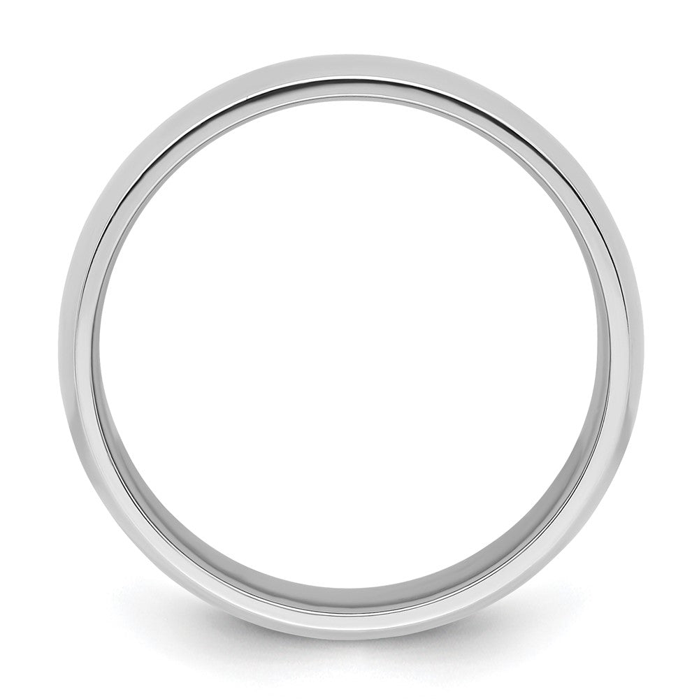 Alternate view of the 8mm Platinum Light Weight Domed Comfort Fit Band, Size 6 by The Black Bow Jewelry Co.