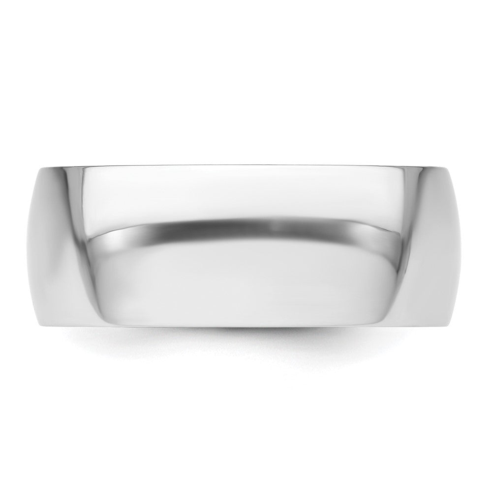 Alternate view of the 8mm Platinum Light Weight Domed Comfort Fit Band, Size 6 by The Black Bow Jewelry Co.